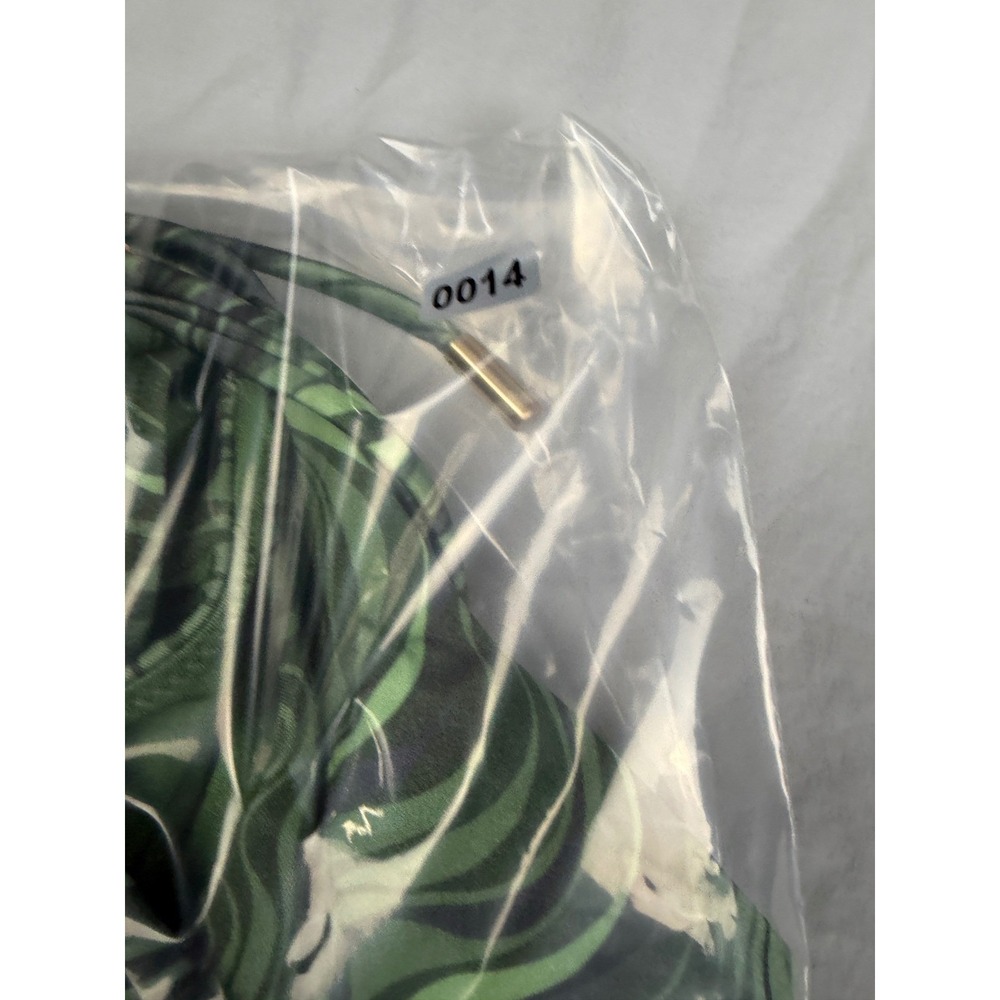 Cult Gaia Camari One Piece Swimsuit Saltation Basil Multi Green Cutout XL NEW - Picture 7 of 7